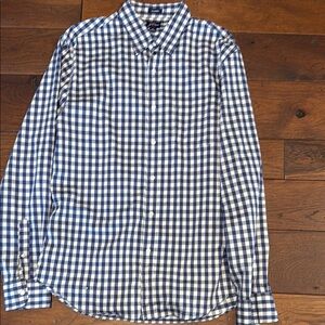 J. Crew Blue and White Casual Button Down Shirt
